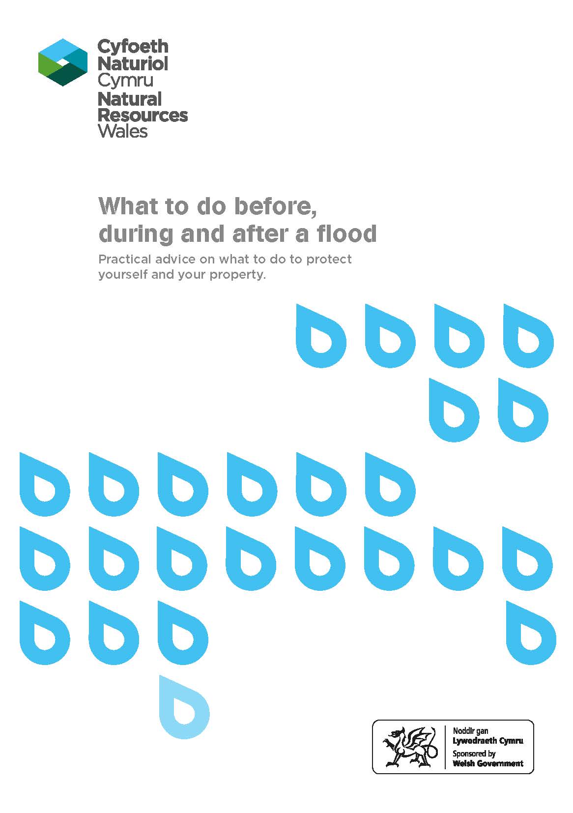 Front page of 'What to do before, during and after a flood' leaflet