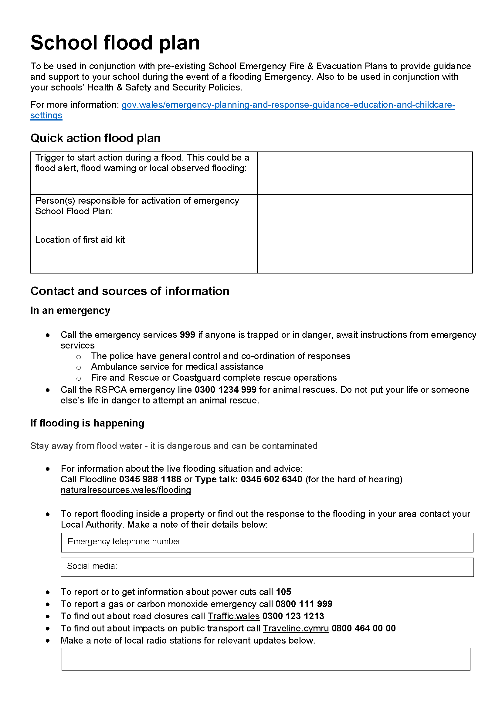 Image: School flood plan