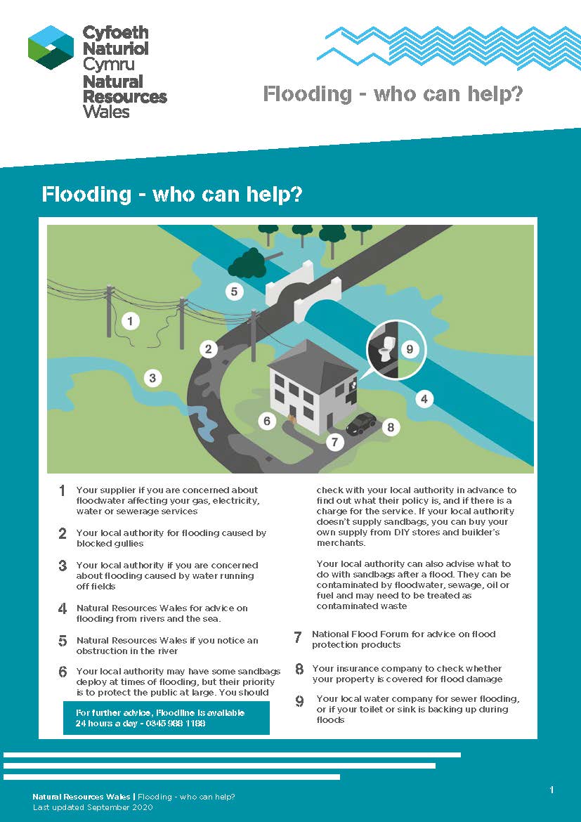 Image of 'Flooding - who can help?' leaflet