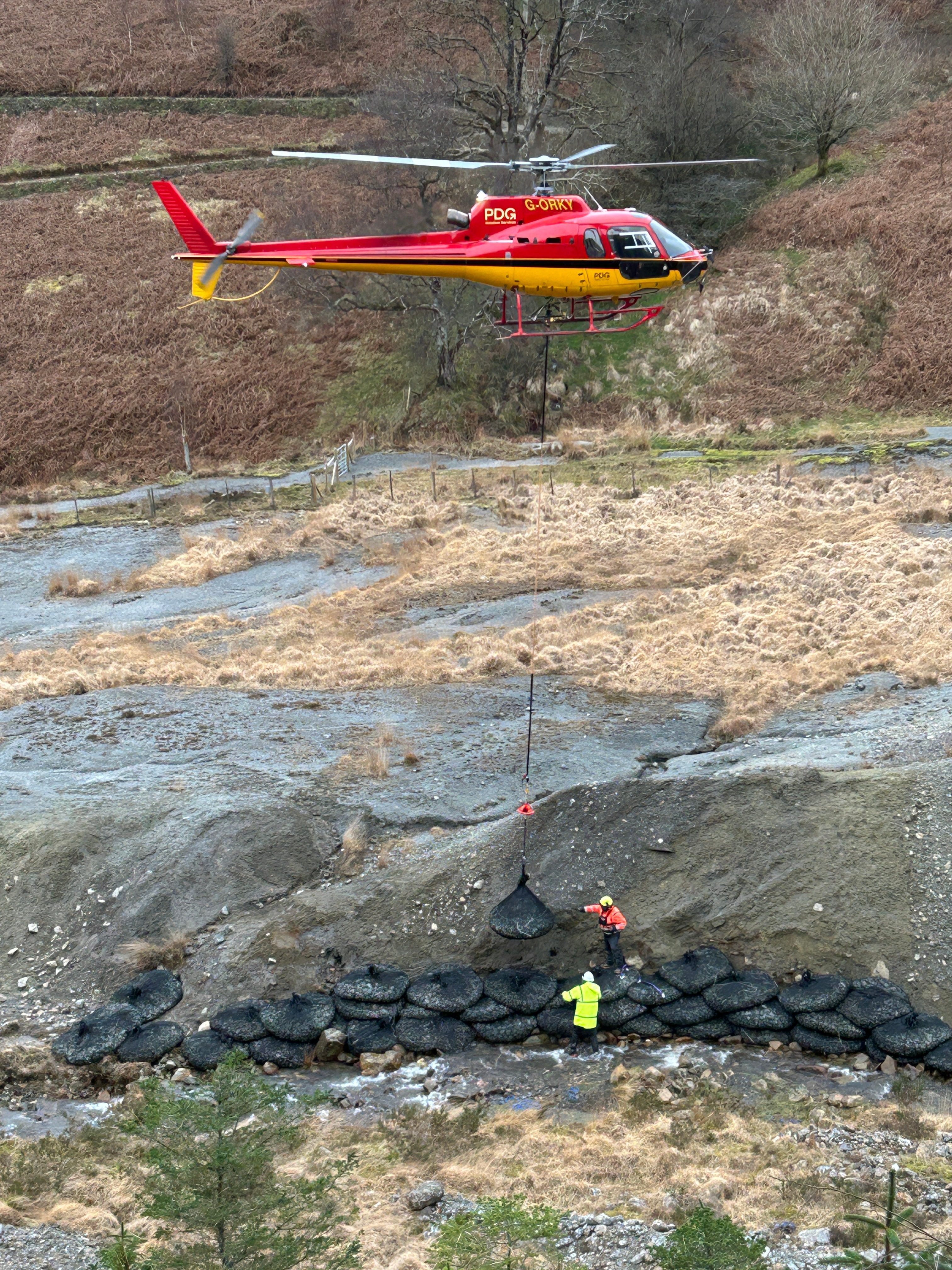 Helicopter at Nant y Bai
