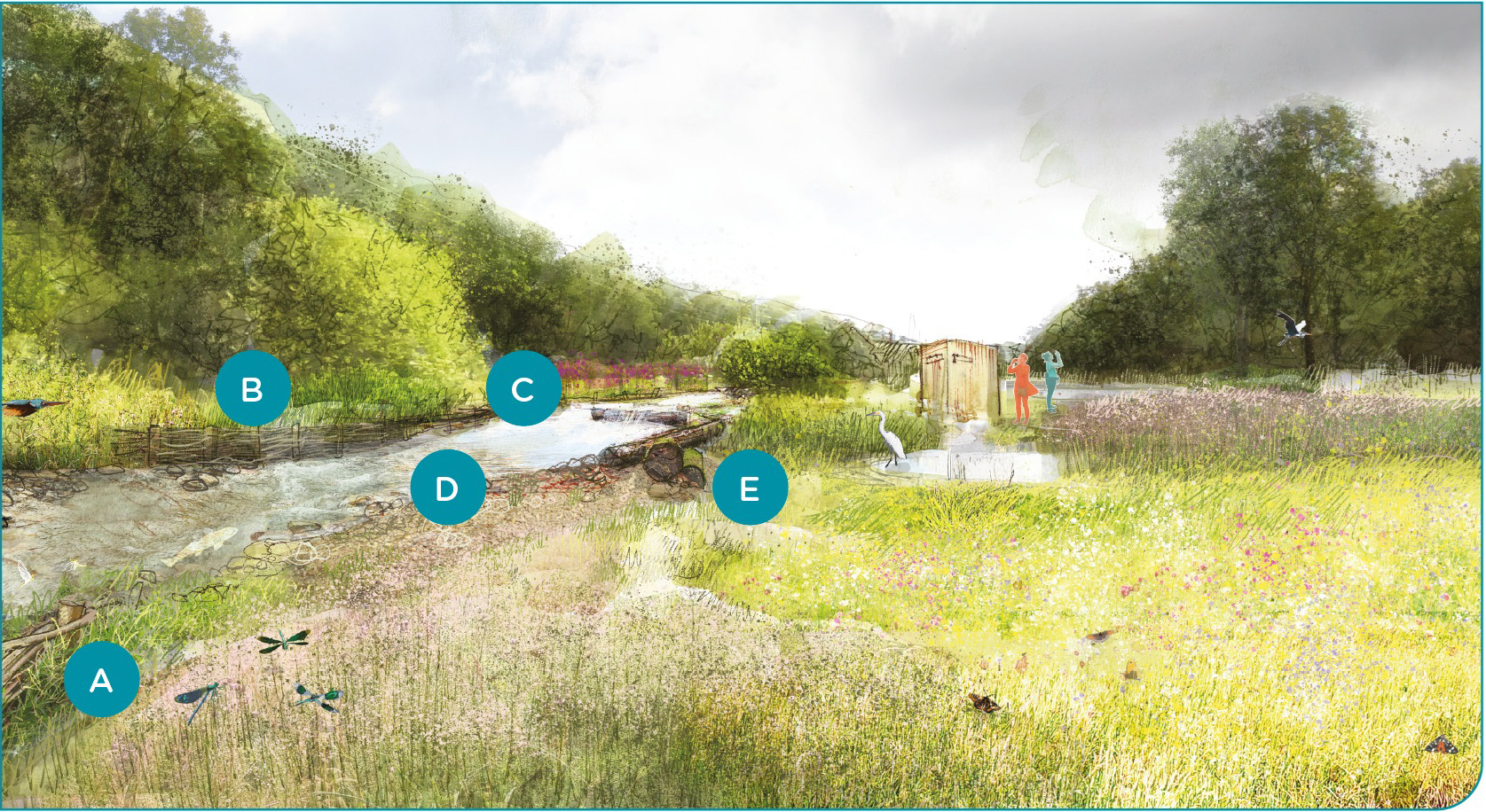 Visualisation of the upstream area
