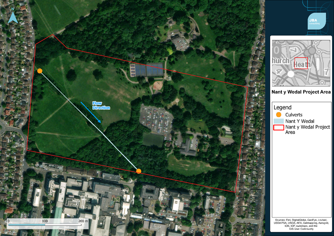 Map of the Nant y Weal project area