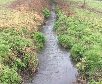 Photo of the straight channel of Nant y Wedal