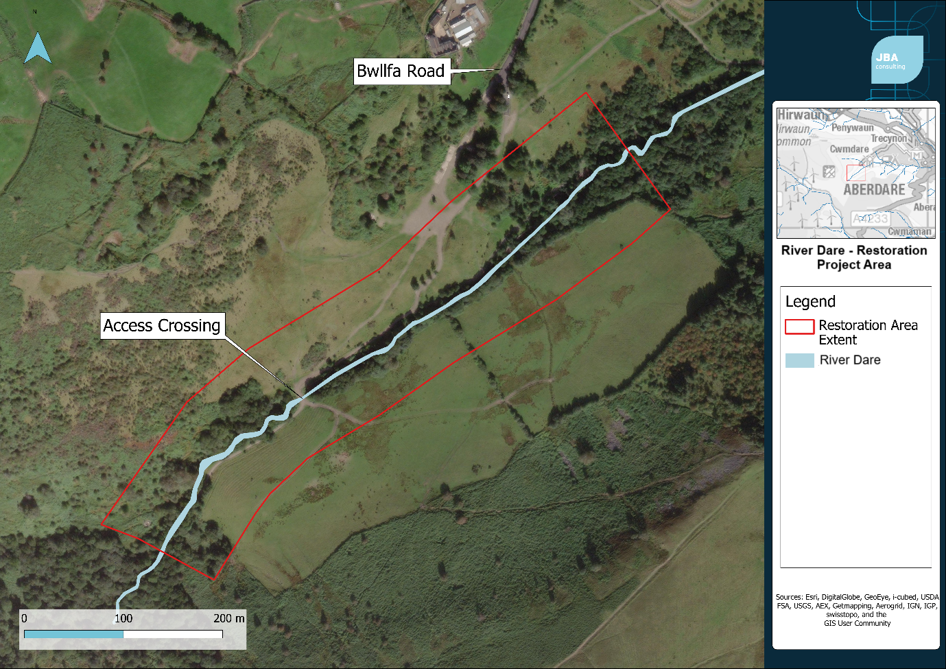 Map of River Dare project location 